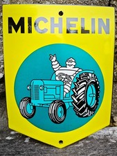 Enameled plate agricultural garage Michelin tractor Enamel sign no dunlop pirelli