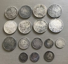 Lot Monnaie Pièces Argent 5
