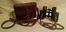 BINOCULARS VINTAGE WITH CASE STESCO DENTELUX 8X30 GRAND OCULAIRE PARTS RESTORE.