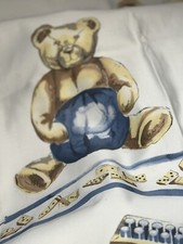 Nappe Carré Blanc  & 6 Serviettes Carrées  Baby Shower Ours # Beauvillé