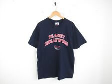 Vintage Planet Hollywood 1998 Paris T-Shirt Graphic Print Navy Blue Mens L