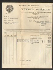 SAUMUR (49) CULTIVATEUR GRAINIER / GRAINES "TEZIER Freres" en 1937