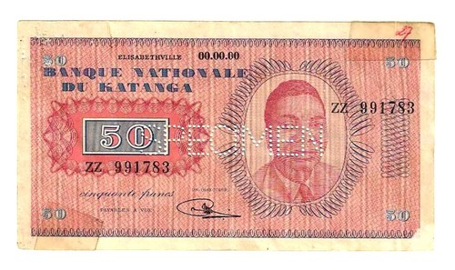 Billet katanga congo - billet, ,