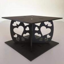 Cœur Carré Mariage / Fête Gâteau Séparateur