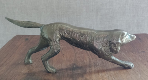 Statue chien bronze - chien, en