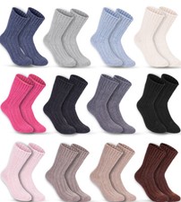 Lot de 4 Chaussettes en Alpaga avec Laine Alpaga Chaude Épais Hiver Homme Femme
