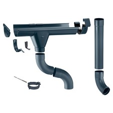 ZAMBELLI gouttière zinc set 280, abri jardin, abri voiture, terrasse, 1 côté toi