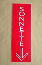 plaque gravée SONNETTE +