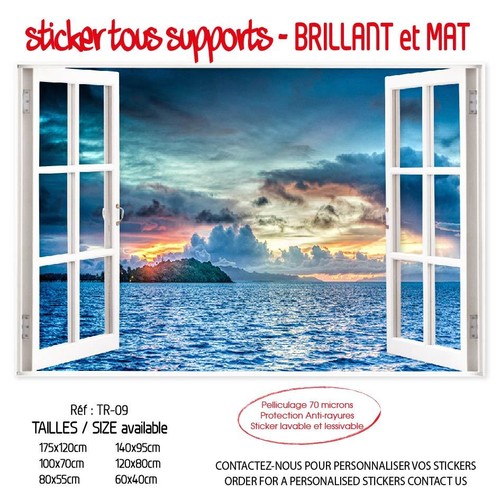 Sticker trompe oeil fenetre - sticker,