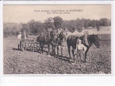 SAINT-BON: practical school of agriculture, students at the seed drill - very good �