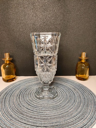 Vase vintage verre motifs - vase,