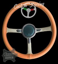 Pour Nissan Figaro 1989-1991 Luxe Véritable Beige Housse Volant Cuir