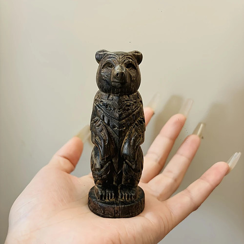 Figurine ours bois - figurine,