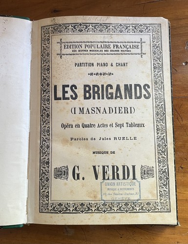 Verdi les brigands masnadieri - brigands,