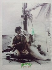 advertising water paper PERRIER siren pub signed year?   A2621