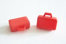 Playmobil (1140) Lot of 2 Vintage Red Suitcases