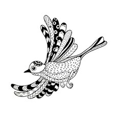 TAMPON TRANSPARENT OISEAU EN VOL  9,3x8cm SCRAPBOOKING (346)