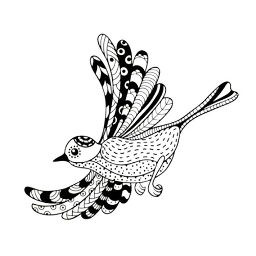 Tampon transparent oiseau - transparent, en