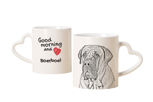 Boerboel tasse avec chien