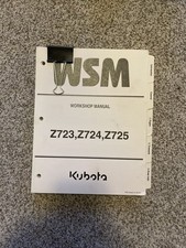 Kubota Z723 Z724 Z725 Zero Turn Mower Workshop Service Manual