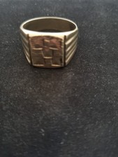 chevalière plaquer or 18