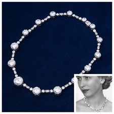 Reine Elizabeth 11 Afrique Du Sud Collier & Bracelet Set Reproduction Avec 5A Cz