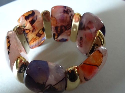 Bracelet papillons multicolore - bracelet,