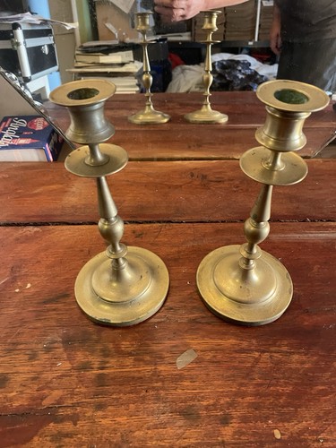 Paire bougeoirs cuivre - bougeoirs, cuivre-