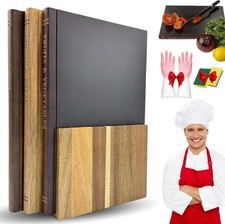 2026 Cutting Board That Looks Like Books,3Pcs Cutting Board Set, Acacia Wooden