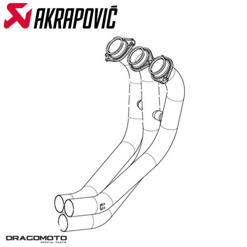 Tête akrapovic y9r3 - en-tête, h-y9r3