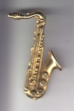 RARE PINS PIN'S .. MUSIQUE MUSIC ROCK POP JAZZ BLUES SAXOPHONE OR BIG 3D ~DV