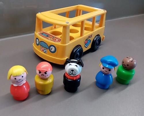 Mini bus scolaire - jaune, fisher