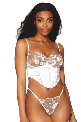 Bustier blanc avec armatures