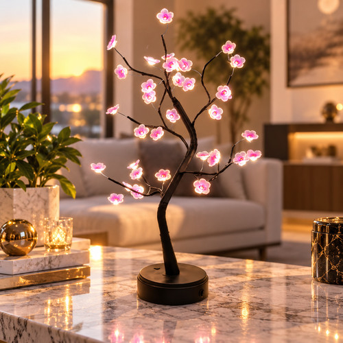 Lampe arbre bonsaï cerisier - arbre,