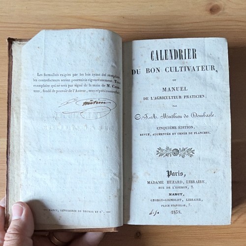 Calendrier bon cultivateur - du,