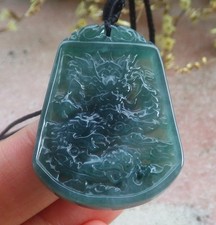 Small Video Certified Green Natural A Jade jadeite Pendant Dragon 生意兴隆 945466
