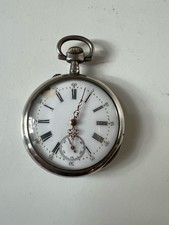 Ancienne montre à gousset en argent ancre fixe 15 rubis 1900