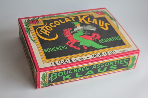 Boîte bois chocolats klaus - boîte,