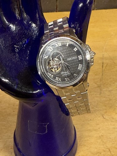 Seiko premier open heart grey - seiko,