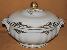 Bernardaud Limoges Porcelain Soup Bowl Model Ventadour Gold Shell