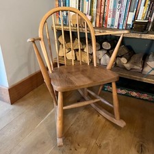 Refurbished Early Vintage CC42 Ercol Model F182 Windsor Stick Back Rocking Chair