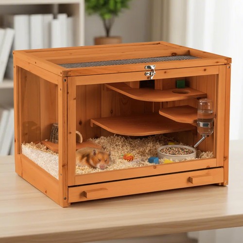 New wooden hamster - hamster, |
