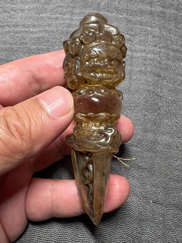 Vintage clear quartz phurba - vintage,