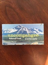 1976 Uncompahgre National Forest Map, Colorado, US Dept. Of Ag. Forest Service