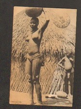  ETHNIC (SENEGAL) CERERE WOMAN with SCARIFICATIONS, BUST with JEWEL in 1906