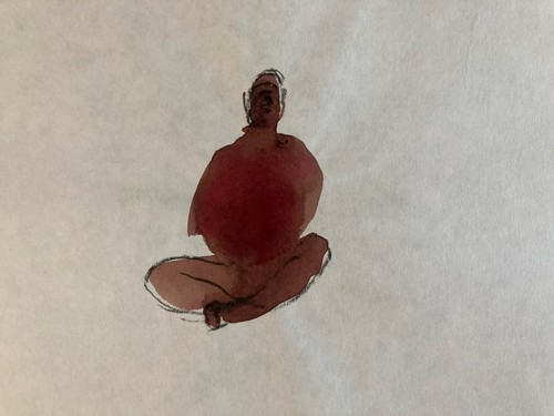 Beau dessin 1970 aquarelle - 1970, nu
