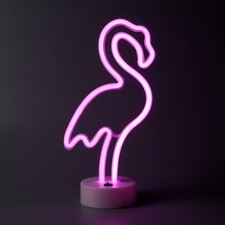 Lampe de table LED néon flex flamant rose lampe veilleuse rétro lampe...