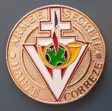 WW2 Résistance Maquis Coin Armée Secrète Haute Correze numéroté "4" ORIGINAL