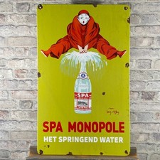 Plaque émaillée SPA MONOPOLE 28.7x17.7x0.4" (73x45x1cm) Nostalgique Décoratio...