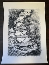 — HUGUES MICOL: “GariGari” Screenprint —   Signed/Numbered: #19/50   50X70CM